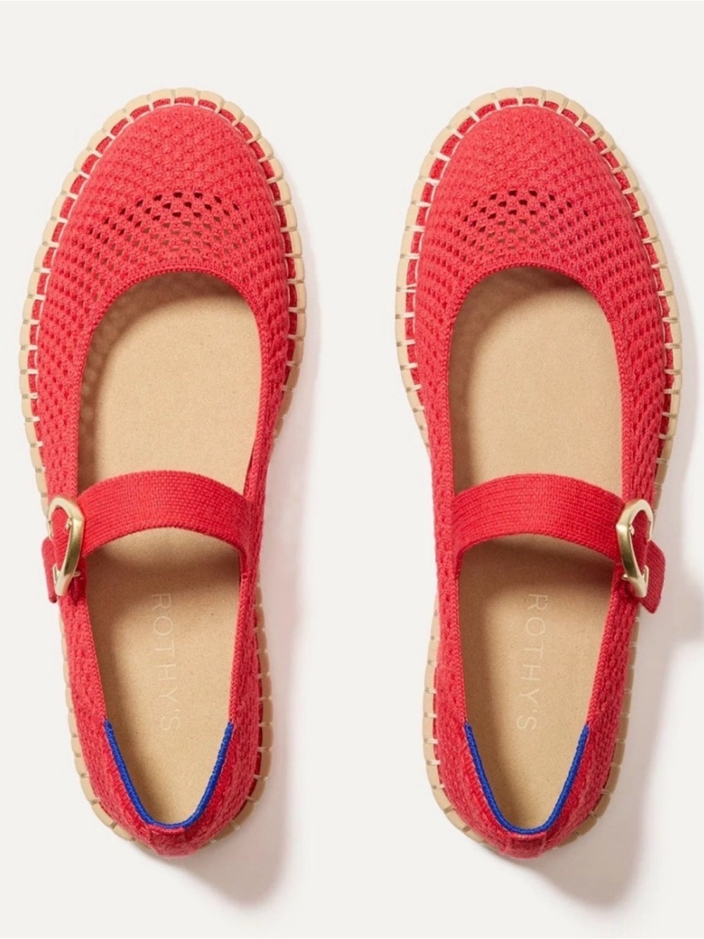 Rothy's The Espadrille Mary Jane in Red Hot